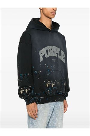 Black cotton hoodie PURPLE BRAND | P401MFBS325BLACK